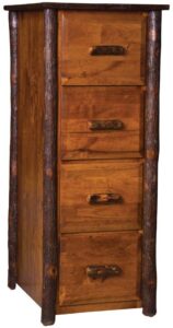 Hickory Four Drawer File Cabinet