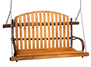 Hickory Deacon's Bench Style Swing