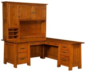 Freemont Mission Corner Desk with Topper