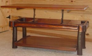 Hickory Coffee Table with Stained Lift-Top