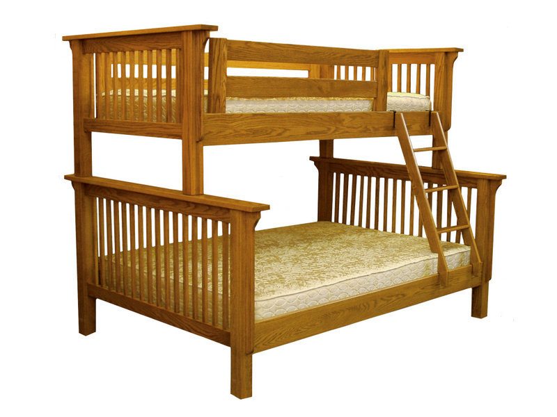 Amish Pine Hollow Prairie Mission Bunk Bed - Brandenberry Amish Furniture