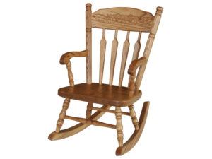 amish child's wooden rocker