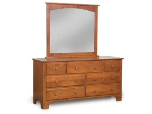 Ridgecrest Shaker Seven Drawer Dresser with Mirror