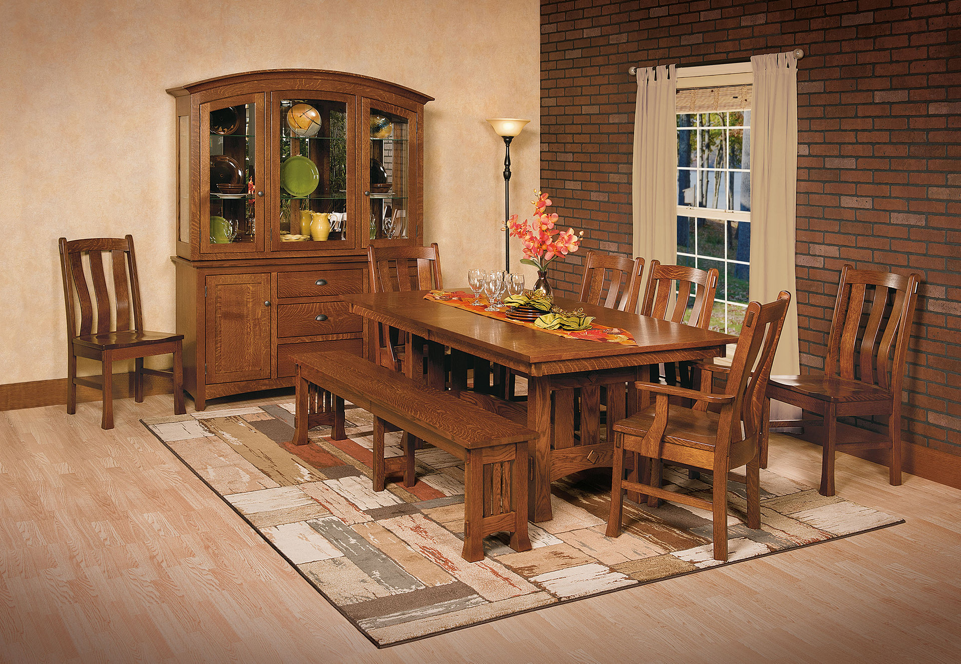 Mission Style Dining Room Table Set