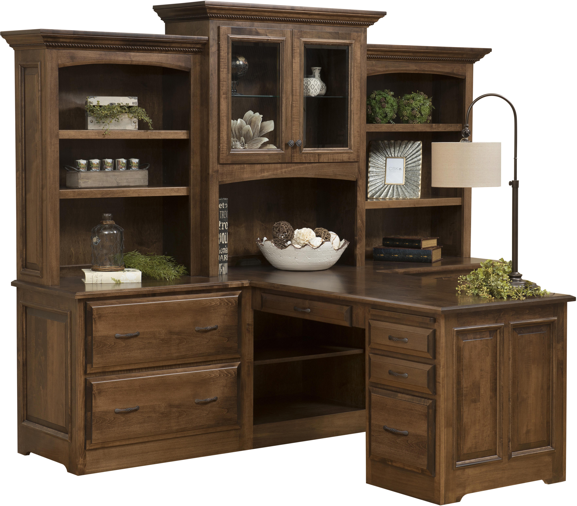 Liberty Partner Desk with Hutch Brandenberry Amish Furniture