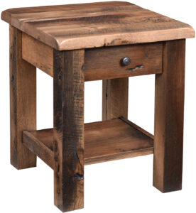 Reclaimed Post Mission End Table