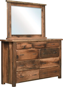 Reclaimed Post Mission Dresser with Mirror