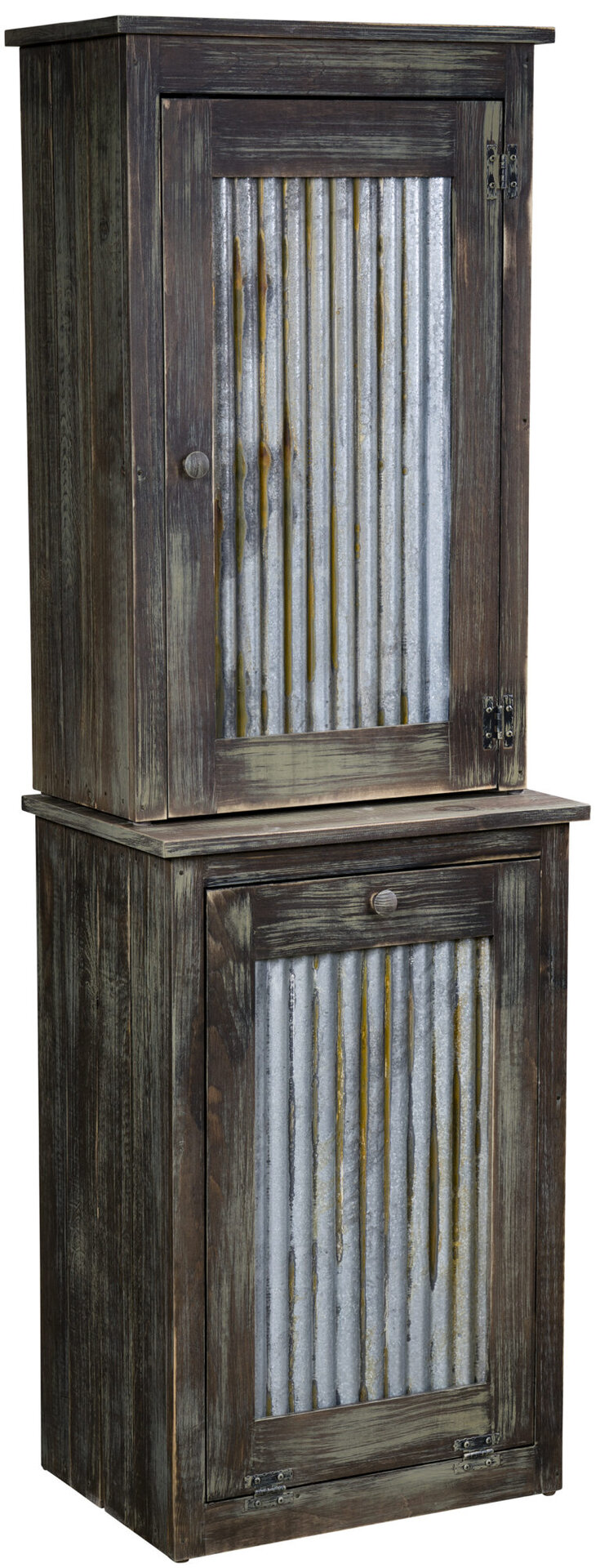 Custom Single Trash Bin with Hutch