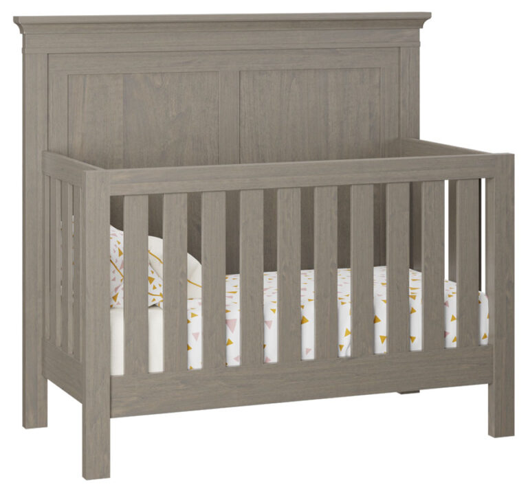 Custom Haven Crib Solid Back - Brown Maple - Driftwood