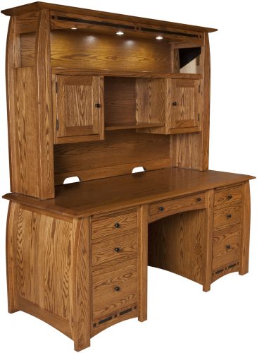 Amish Boulder Creek Desk With Hutch Amish Boulder Creek Desk