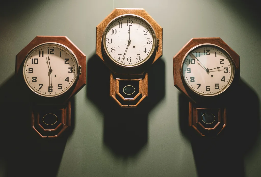 wooden clocks