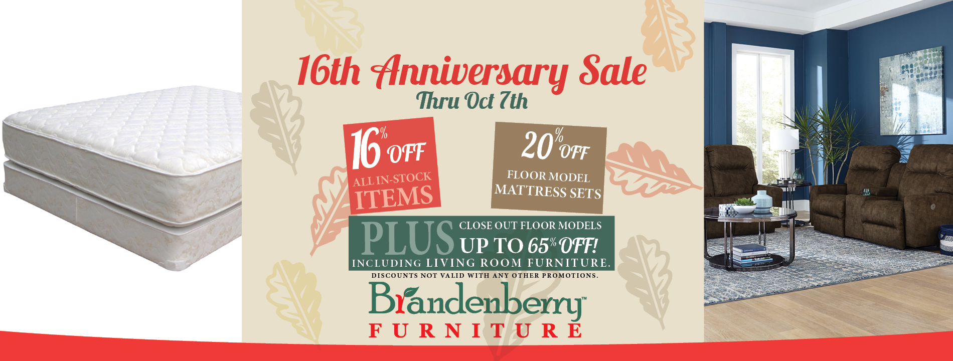 Brandenberry Amish Furniture 16th Anniversary Sale!